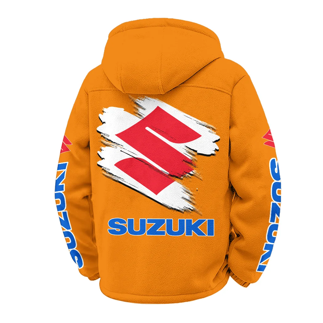 Superbike Winter Fleece Jacket, Warm Core Loft Fleece HVN1452SU - Orange - Image 3