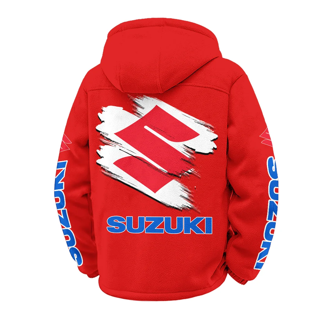 Superbike Winter Fleece Jacket, Warm Core Loft Fleece HVN1452SU - Red - Image 3