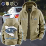 Boxer Engine Car Fleece Windbreaker Jacket, Midweight Thermal Windbreaker HVN1452SU - Khaki