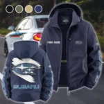 Boxer Engine Car Fleece Windbreaker Jacket, Midweight Thermal Windbreaker HVN1452SU - Navy