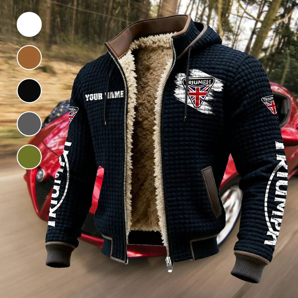 Legendary Two-Wheeler Fleece-Lined Hooded Jacket, Premium Bonded Fleece Jacket HVN1452TM - Black