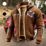 Legendary Two-Wheeler Fleece-Lined Hooded Jacket, Premium Bonded Fleece Jacket HVN1452TM - brown