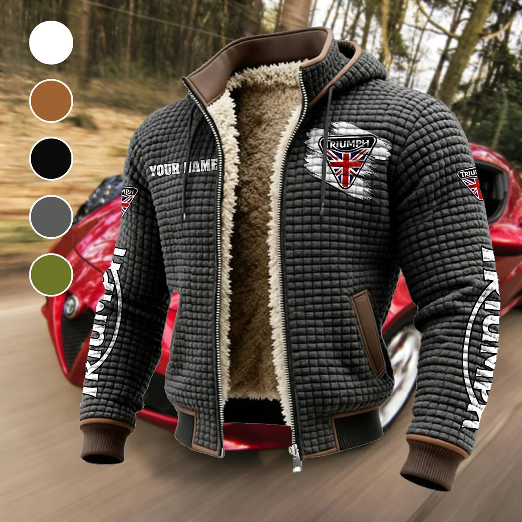 Legendary Two-Wheeler Fleece-Lined Hooded Jacket, Premium Bonded Fleece Jacket HVN1452TM - Grey