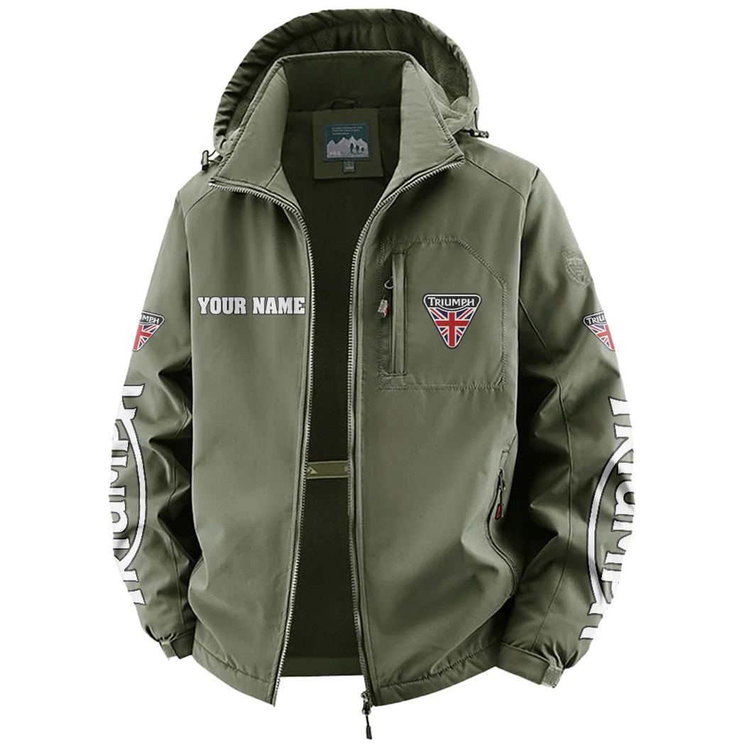 Legendary Two-Wheeler Fleece Windbreaker Jacket, Ultra-Soft Wind-Stop Fabric HVN1452TM - Green - Image 2