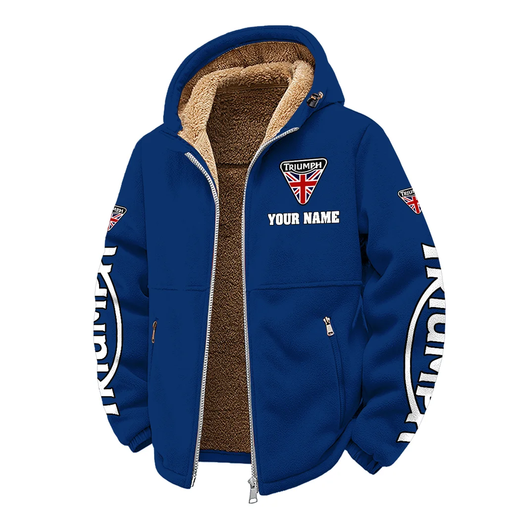 Legendary Two-Wheeler Winter Fleece Jacket, Sherpa Lined Winter Fleece HVN1452TM - Navy - Image 2
