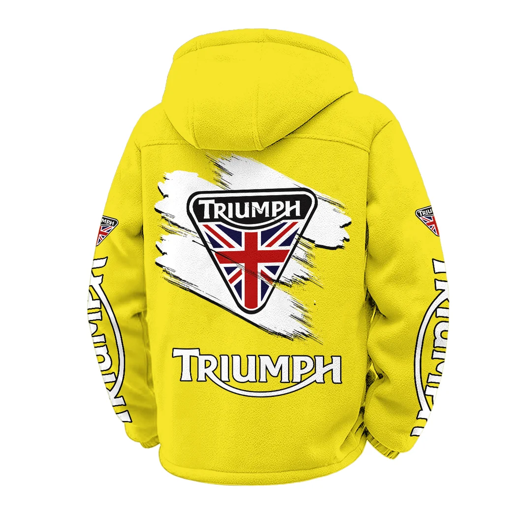 Legendary Two-Wheeler Winter Fleece Jacket, Sherpa Lined Winter Fleece HVN1452TM - Yellow - Image 3