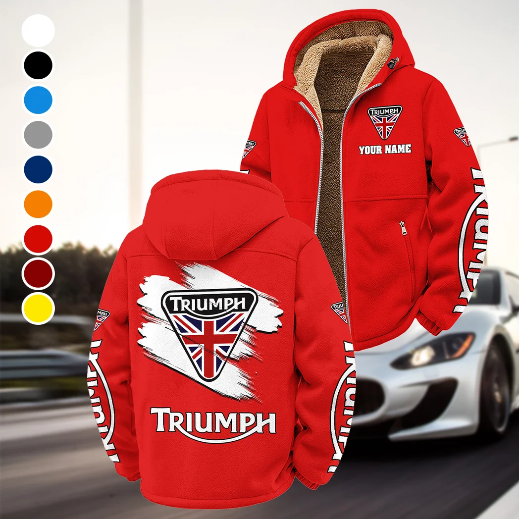 Legendary Two-Wheeler Winter Fleece Jacket, Sherpa Lined Winter Fleece HVN1452TM - Red