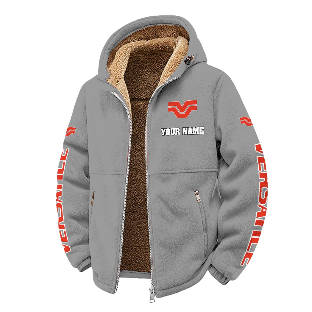 Articulated Tractor Winter Fleece Jacket, Technical Mid-Layer Jacket HVN1452VE - Grey - Image 2
