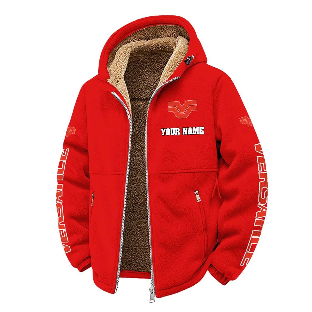 Articulated Tractor Winter Fleece Jacket, Technical Mid-Layer Jacket HVN1452VE - Red - Image 2