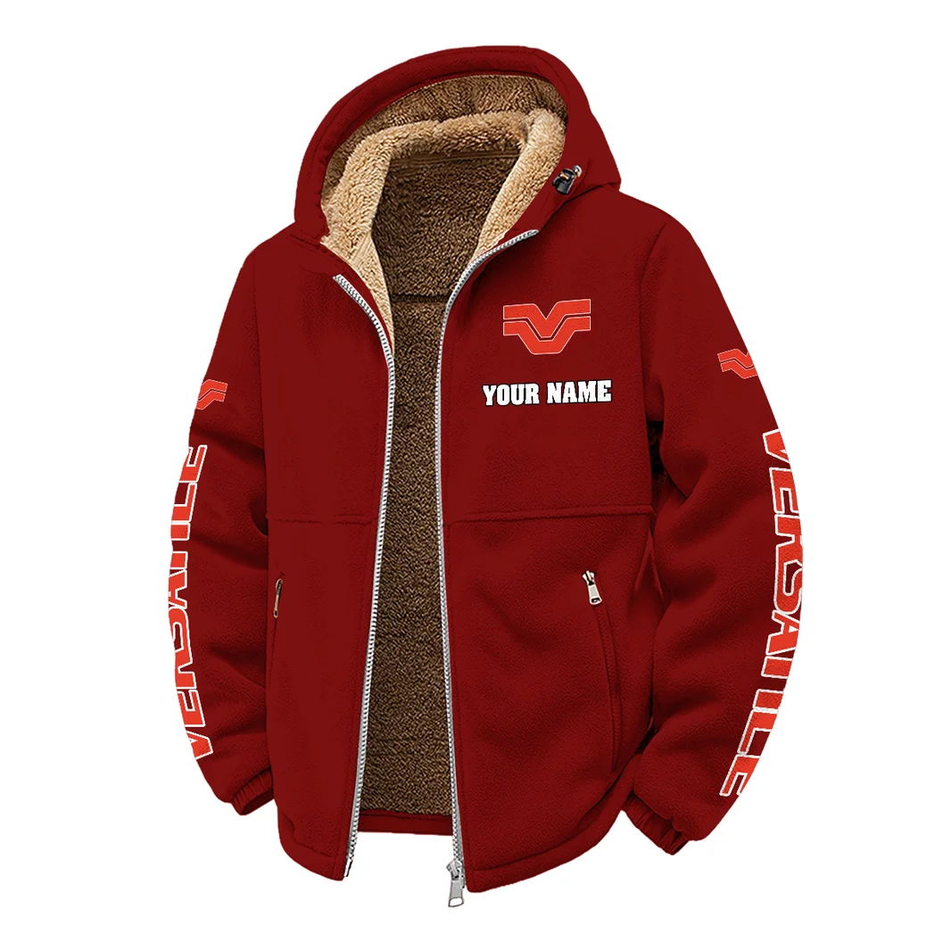 Articulated Tractor Winter Fleece Jacket, Technical Mid-Layer Jacket HVN1452VE - Wine - Image 2