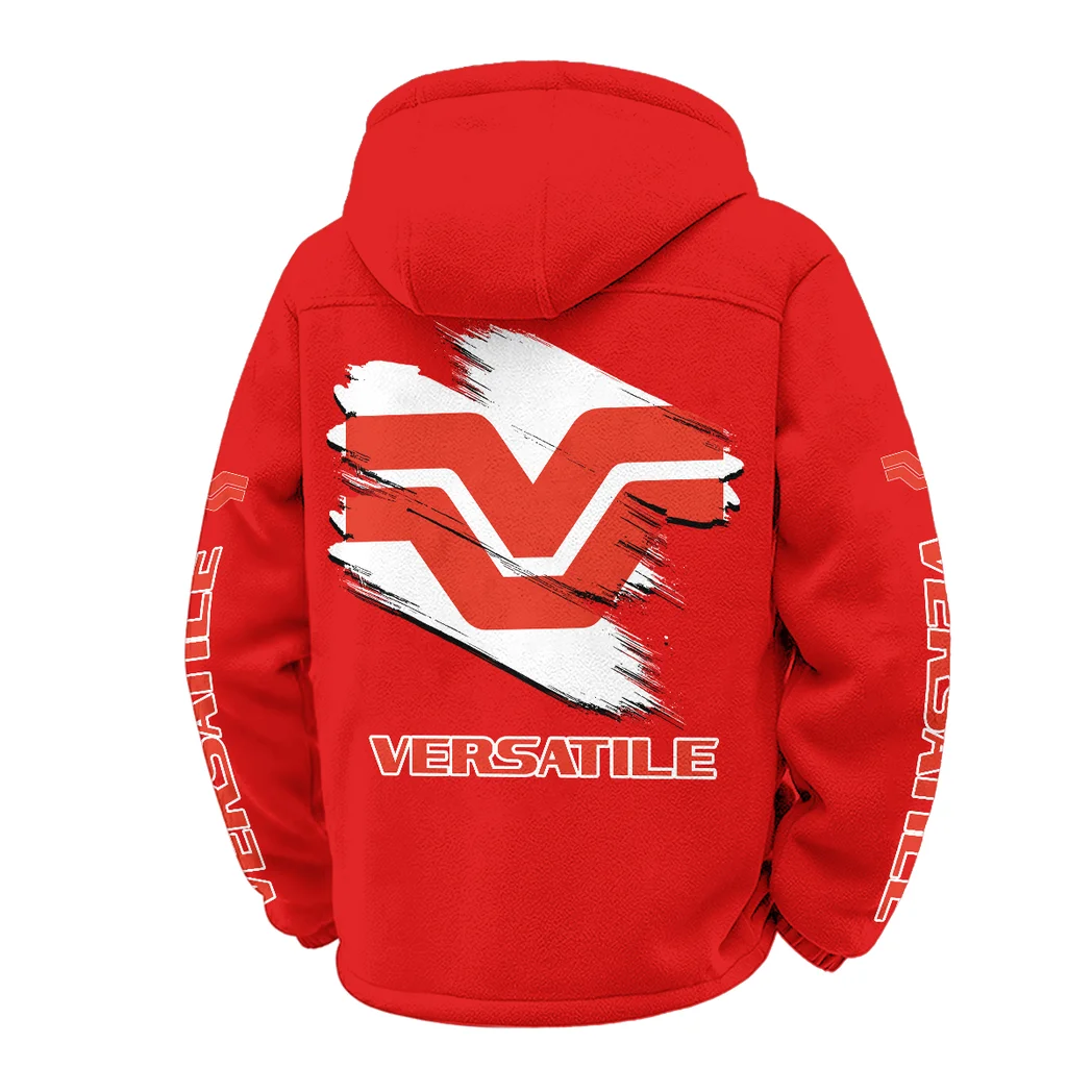 Articulated Tractor Winter Fleece Jacket, Technical Mid-Layer Jacket HVN1452VE - Red - Image 3