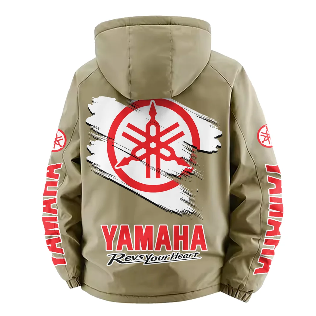 Motorbike Fleece Windbreaker Jacket, Cross-Training Wind Shell HVN1452YA - Khaki - Image 4