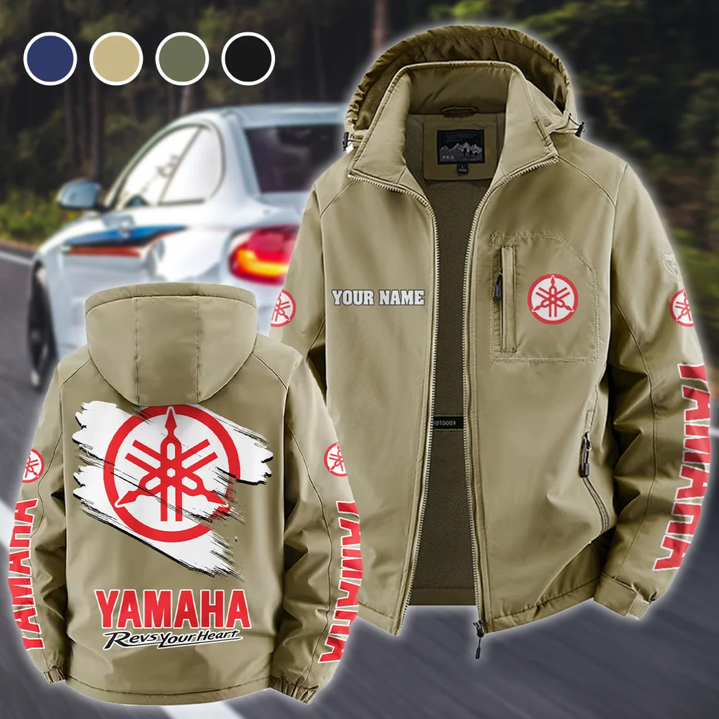 Motorbike Fleece Windbreaker Jacket, Cross-Training Wind Shell HVN1452YA - Khaki