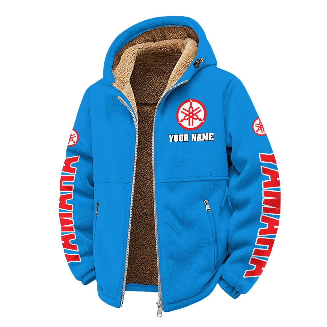 Motorbike Winter Fleece Jacket, Snow-Ready Active Fleece HVN1452YA - Cyan - Image 2