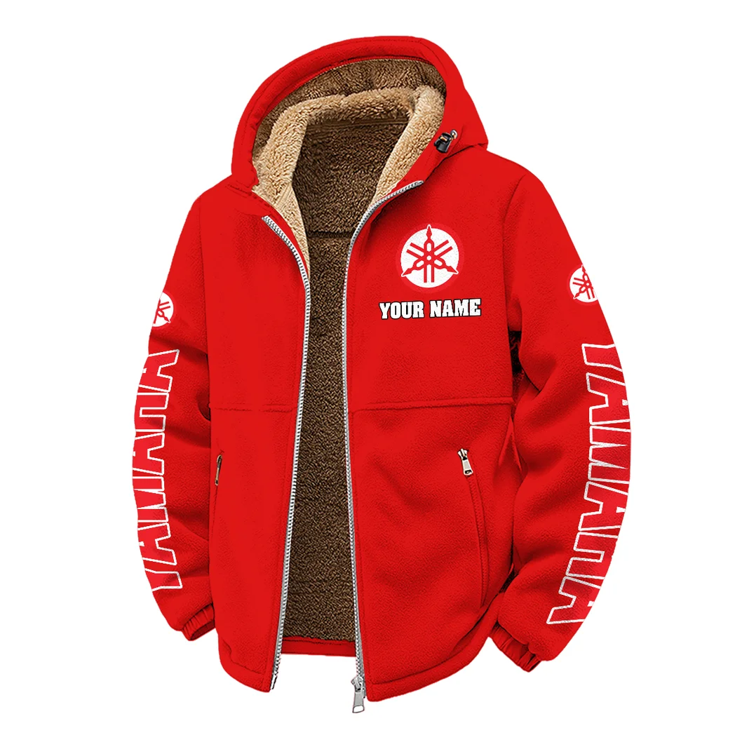 Motorbike Winter Fleece Jacket, Snow-Ready Active Fleece HVN1452YA - Red - Image 2