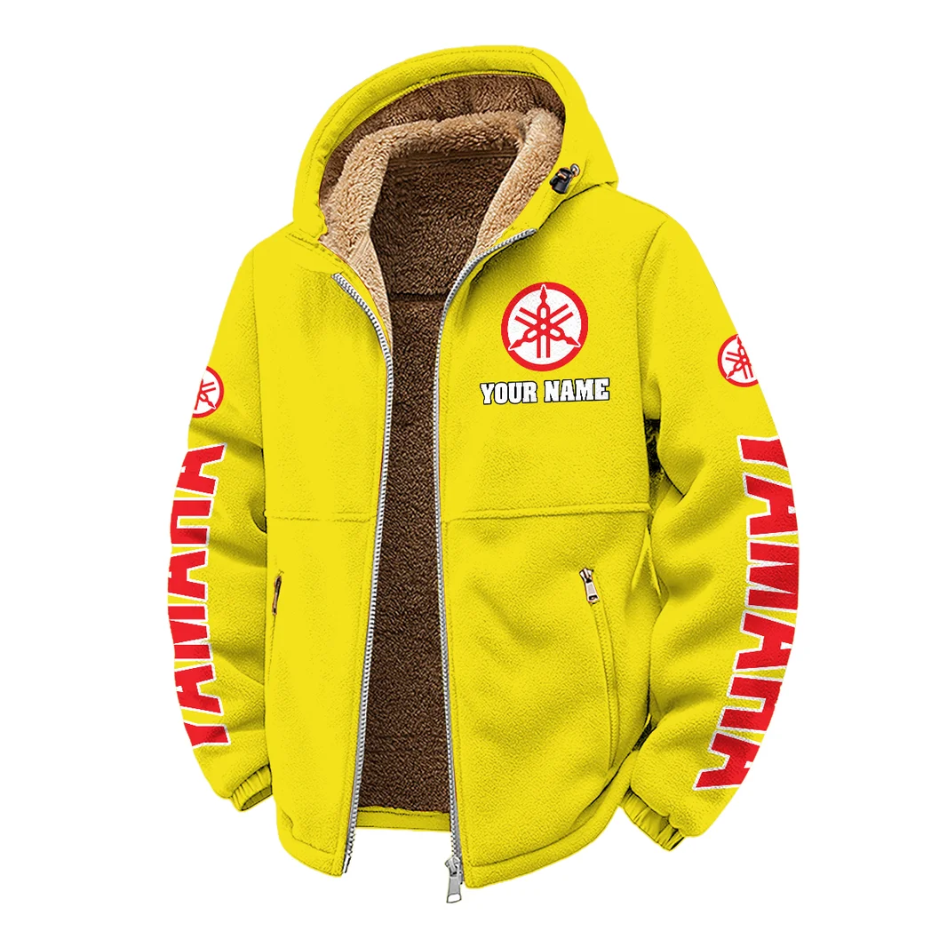 Motorbike Winter Fleece Jacket, Snow-Ready Active Fleece HVN1452YA - Yellow - Image 2