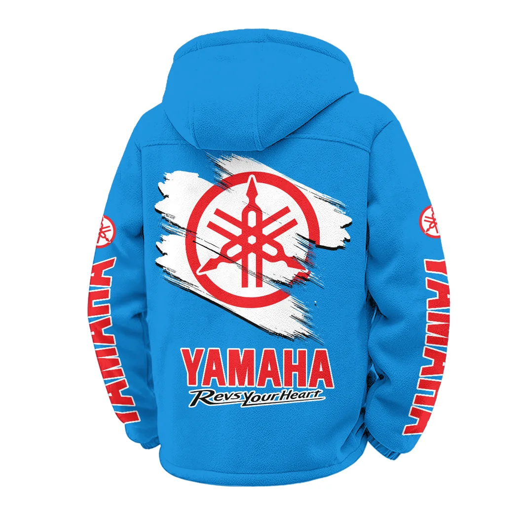Motorbike Winter Fleece Jacket, Snow-Ready Active Fleece HVN1452YA - Cyan - Image 3