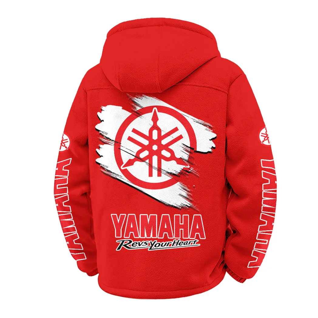 Motorbike Winter Fleece Jacket, Snow-Ready Active Fleece HVN1452YA - Red - Image 3