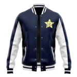 Cosmic Comedy Baseball Jacket, Anime-Inspired Varsity Outerwear ANI005122325003