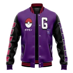 Cheerful Adventure Baseball Jacket, Anime Lifestyle Varsity Jacket ANI005122325024