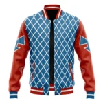 Surreal Combat Baseball Jacket, Bold Anime Varsity Jacket ANI005122325082