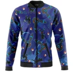Simple Joy Bomber Jacket, Relaxed Fit Anime Bomber ANI006241225135