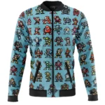 Retro Heroics Bomber Jacket, Unisex Anime Bomber Jacket ANI006241225152