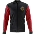 Dark Confrontation Bomber Jacket, Relaxed Fit Anime Bomber ANI006241225335