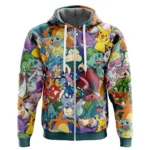 Wandless Power Soul Zipper Hoodie, Anime Streetwear Zip Hoodie ANI007122525050