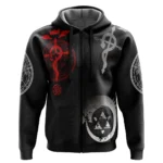Thought Discipline Zipper Hoodie, Simple Anime Zipper Hoodie ANI007122525071