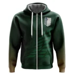 War Resolve Zipper Hoodie, Anime-Inspired Zipper Hoodie ANI007122525104
