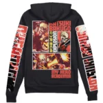 Rising Potential, Hero Drive, Growth Mindset, Courage Spark, Training Spirit, Inner Power, Moral Strength, Brave Path, Power Control, Steady Progress, Hero Resolve, Will To Rise, Disciplined Force, Youth Energy, Determined Heart Zipper Hoodie, Anime Essential Zipper Hoodie ANI007122525175