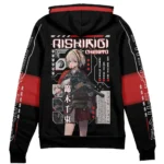 Calm Chaos Contrast Zipper Hoodie, Anime Style Zipper Hoodie ANI007122525268