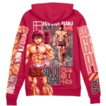 Physical Strength Focus Zipper Hoodie, Anime Casual Outerwear Hoodie ANI007122525349