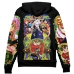 Action-Driven Plot Zipper Hoodie, Clean Anime Zip Hoodie ANI007122525661