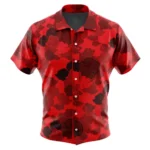 Crimson Shadow Force Hawaiian Shirt, Bold Aura Button Shirt ANI015123025050