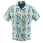 Playful Hero Sprint Hawaiian Shirt, Bold Anime Button Shirt ANI015123025282