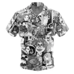 Psychological Horror Art Hawaiian Shirt, Summer Anime Button Shirt ANI015123025284