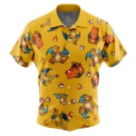 Friendly Power Hawaiian Shirt, Dynamic Anime Button Shirt ANI015123025354