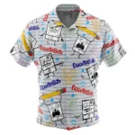 Simple Fun Hawaiian Shirt, Otaku Vibe Button Shirt ANI015123025433