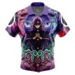 Calm Intensity Hawaiian Shirt, Bold Anime Button Shirt ANI015123025655