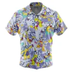 Monster Partnership Narrative Hawaiian Shirt, Dynamic Anime Button Shirt ANI015123025705