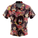 Casual Adventure Series Hawaiian Shirt, Summer Anime Button Shirt ANI015123025939