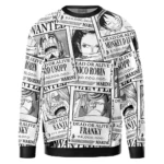 Bold Resolve Sweatshirt, Relaxed Fit Anime Crew ANI017123125048
