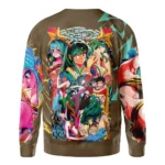 Energetic Romance Sweatshirt, Clean Anime Sweatshirt Top ANI017123125409