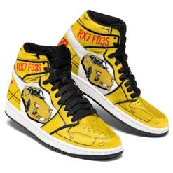 Car Culture Narrative J1s Sneakers, 3D Style, Fresh Step High Sneakers ANIJ1121525377