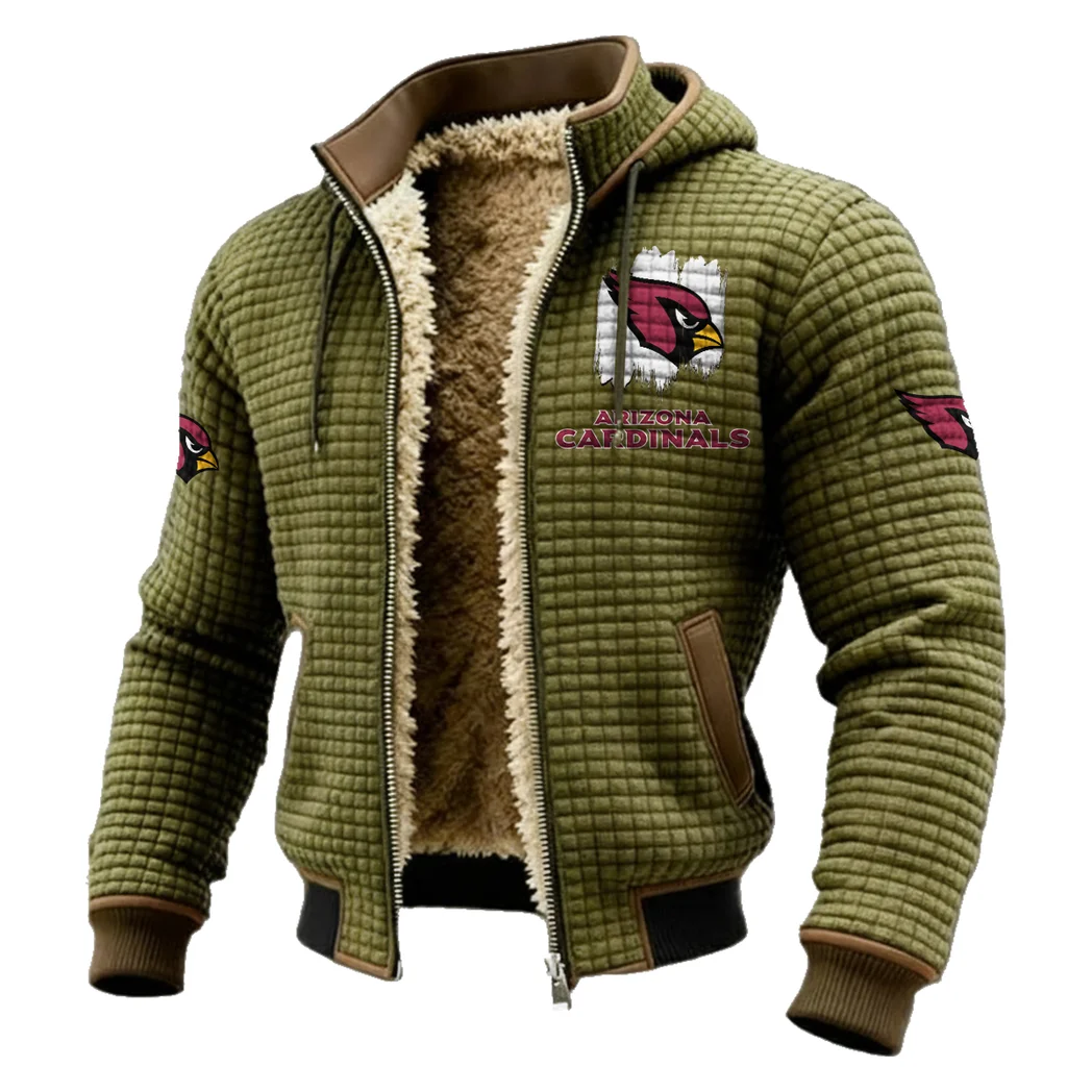 Victory Charge Fleece-Lined Hooded Jacket, Endurance Sport Thermal Hoody HVN1453AC - Green - Image 2