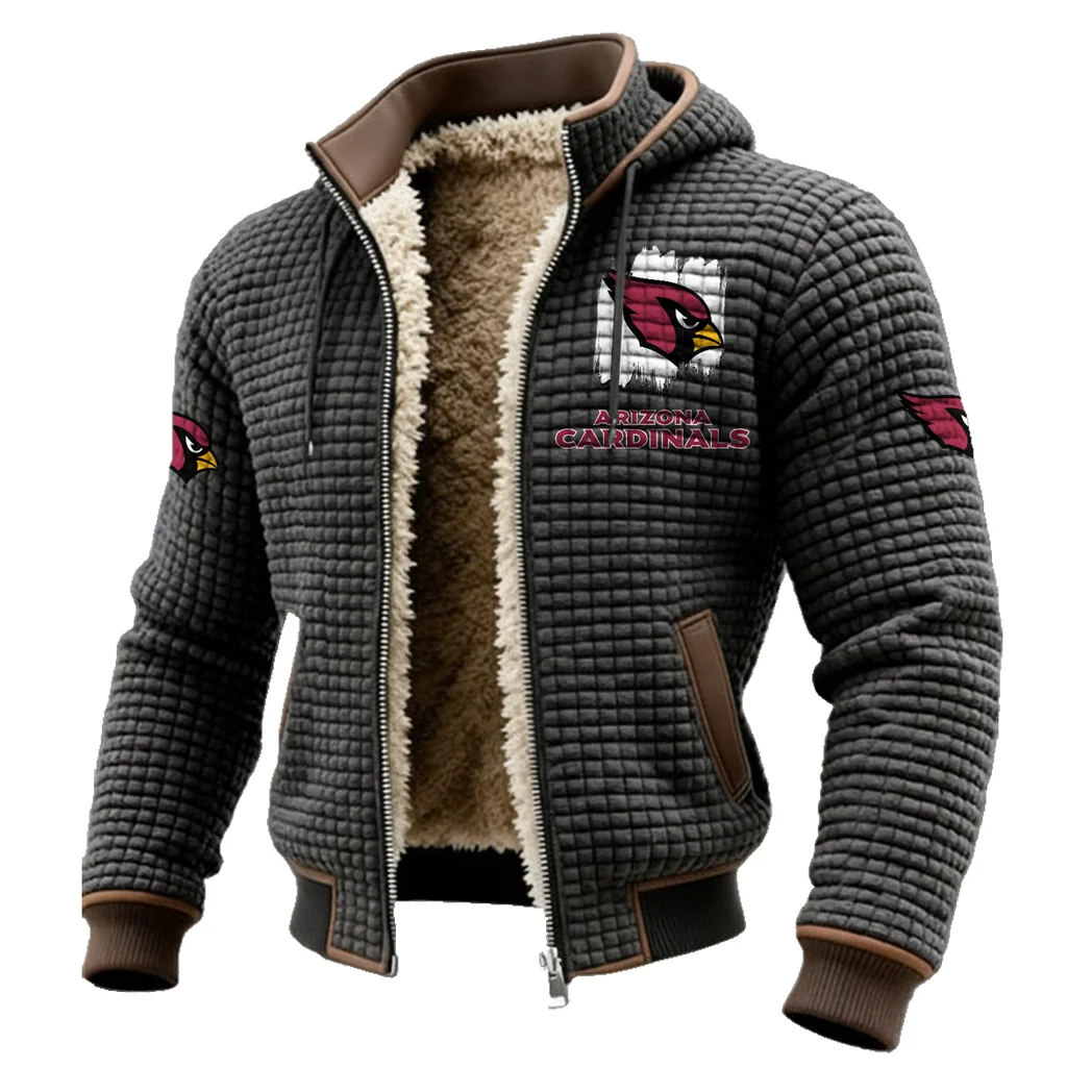 Victory Charge Fleece-Lined Hooded Jacket, Endurance Sport Thermal Hoody HVN1453AC - Grey - Image 2