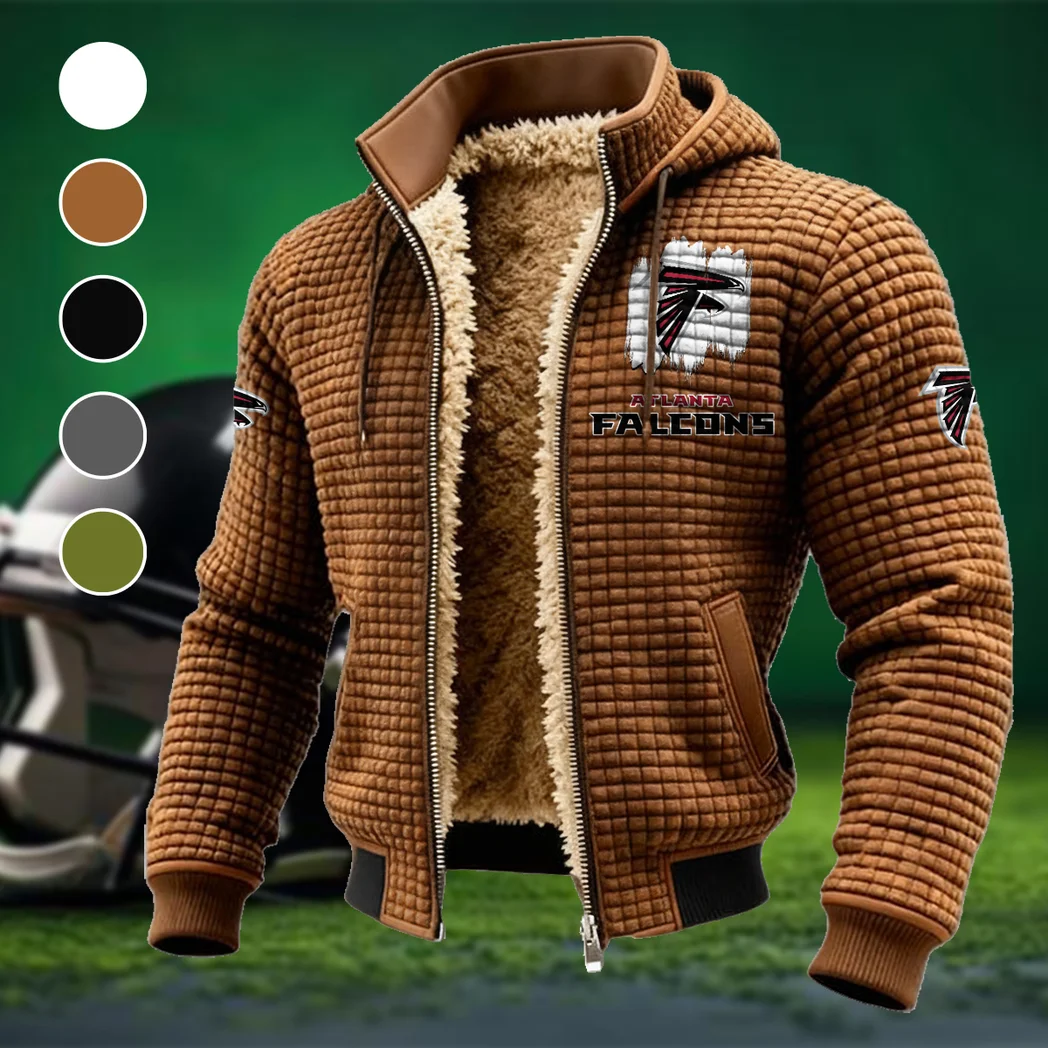 Fan Flight Squad Fleece-Lined Hooded Jacket, Dynamic Training Hooded Shell HVN1453AF - brown