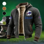 Blue Crew Fleece-Lined Hooded Jacket, High-Performance Trail Jacket HVN1453BB - Grey